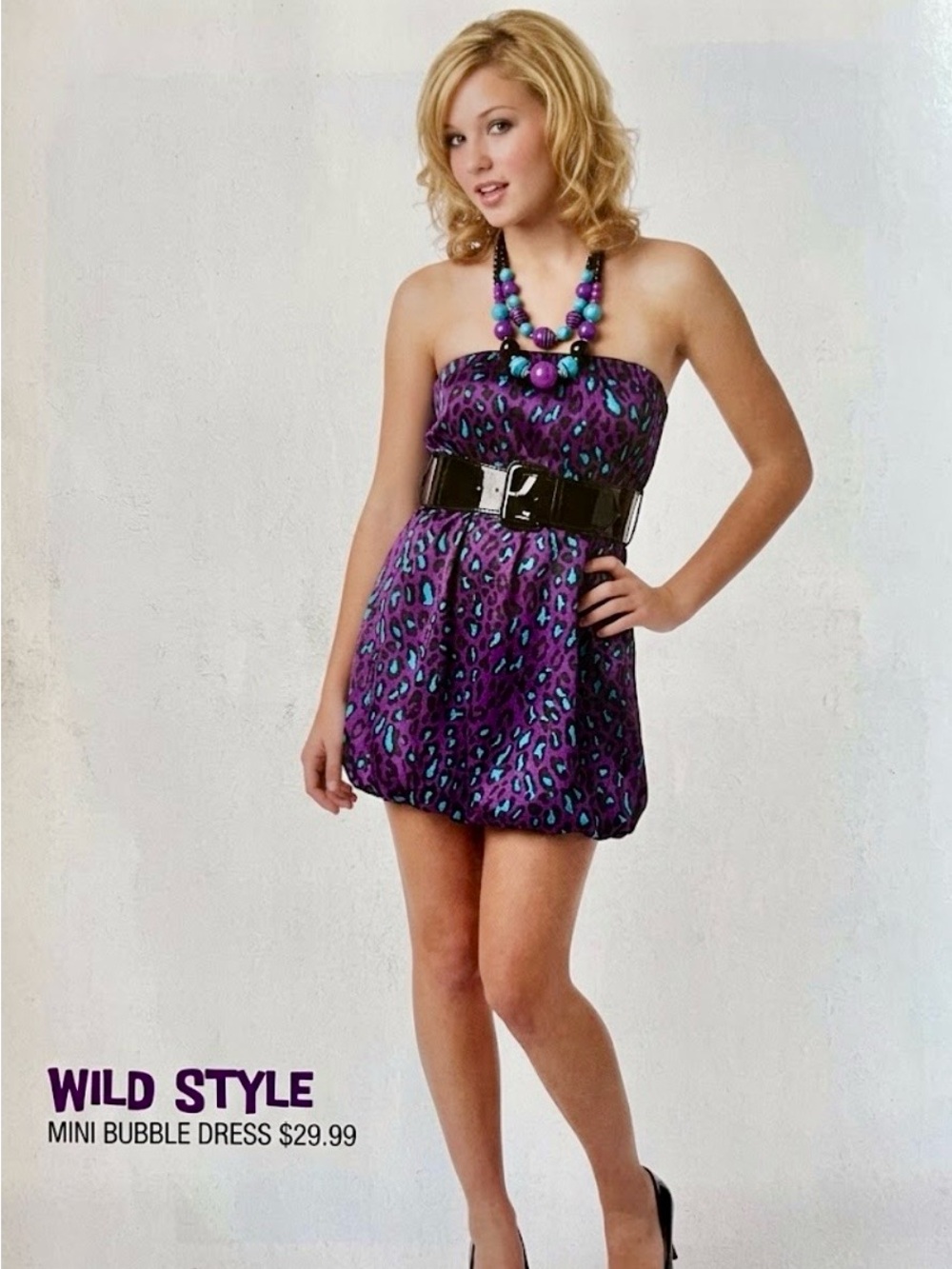 Y2K Bubble Hem Mini Dress